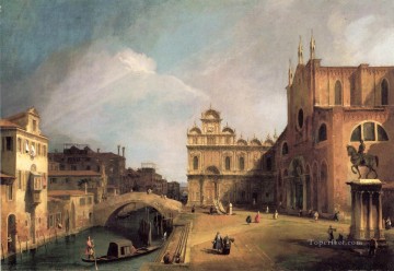 Santi Giovanni E Paolo y la Scuola Di San Marco 1726 Canaletto Pinturas al óleo